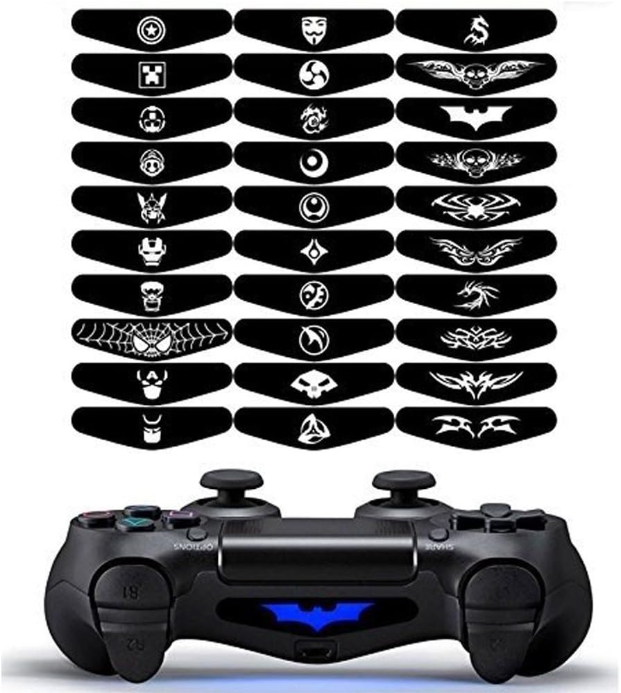 LifeFly Light Bar Decal Stickers Set of 30 Different Pcs for PS4 Playstation 4 Controller