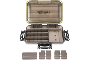 RUNCL Fishing Tackle Box, Waterproof Tray for Jigs Lures, Thicker Floating Tackle Utility Box with Adjustable Dividers, 3600/3700/Large 3700 Size