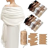 Cutecrop 12 Sets Wedding Pashmina Shawls Wraps Gift for Guests Elegant Bridal Bridesmaid Winter Wedding Party Favors
