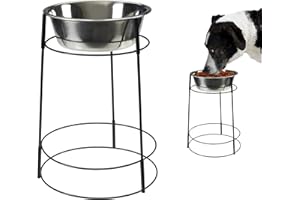 SPOT Hi Rise Single Diner Elevated Dog Feeder, 2qt Stainless Steel Bowl, Durable Wire Stand, Hygienic, Easy to Clean, Promotes Proper Posture for Tall Pets, Ideal for Medium and Large Breeds, 14.25in