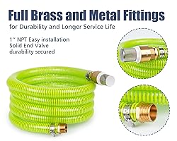 Green Expert 1" ID Inlet Hose with Check Valve Easy