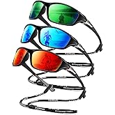 OUKEMAX Polarized Sunglasses Men, Sports Sun Glasses Womens UV400 Protection for Fishing Running Driving