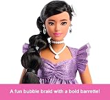 Barbie Deluxe Style Doll #8 Metallic Purple Outfit with Sparkly Shorts view 3