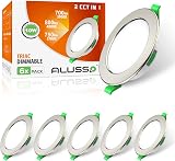 ALUSSO 10W Ultra Slim LED Recessed Downlights 6 Pack 230V 3000-6500K