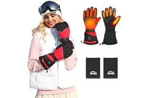 Gants chauffants pour homme et femme avec batterie rechargeable, gants chauffants électriques avec bande réfléchissante, gant