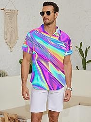 LuckLemocor Hawaiian Shirt for Men Beach Button