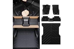 Dattumar Floor Mats Compatible with 2024 2025 Toyota Tacoma Double Cab 5 Ft Truck Bed Mat All Weather Bed Mat 2024 Tacoma Accessories (2024-2025,5ft Truck Bed Mat+Floor Mats)