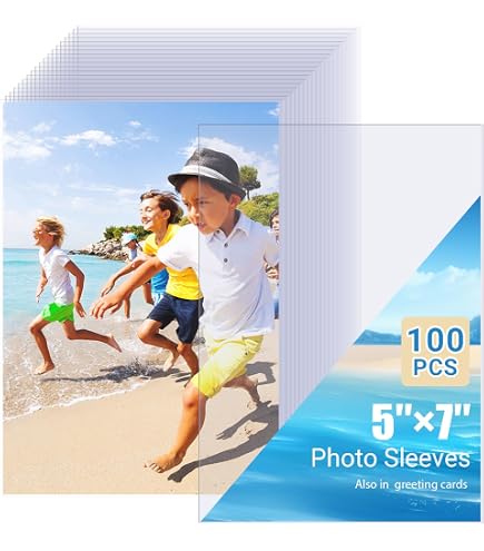 5x7 greeting card sleeves Amazon.com: Juvale Card Sleeves - 7.6 x 5.7 in, Clear, 300 Pack