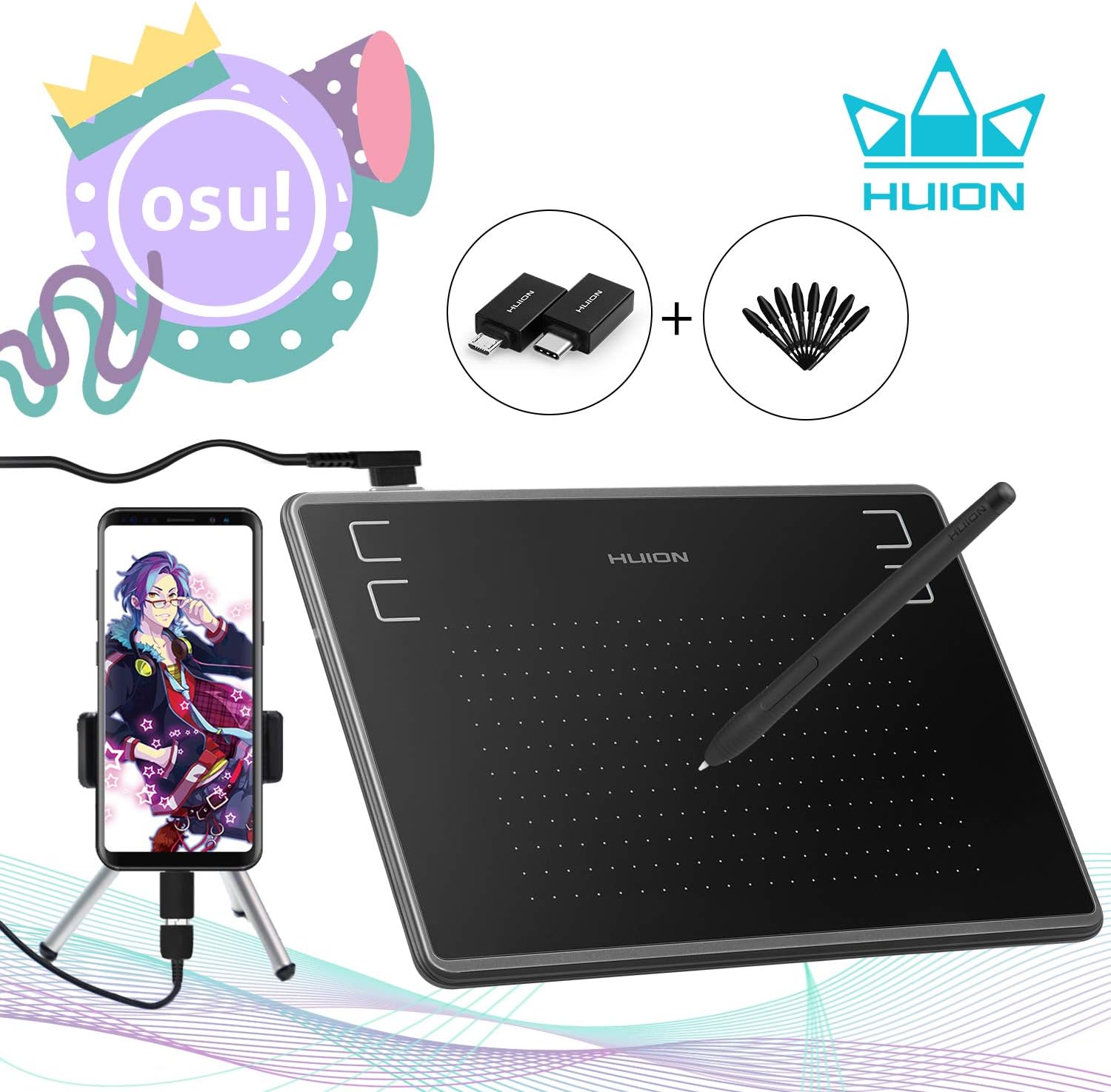 Tableta gráfica de Dibujo Huion Inspiroy H430P 2019 para OSU! Signature