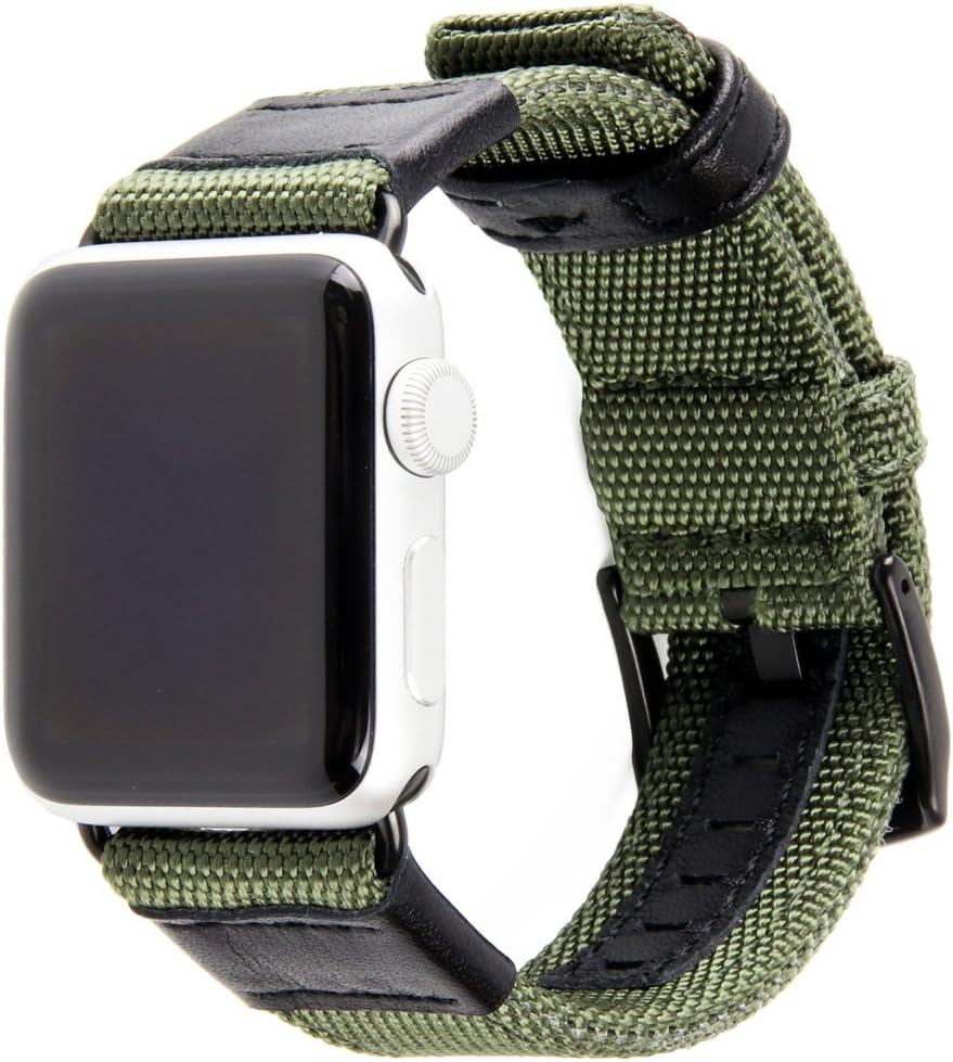 Topshion Nylon Braided Watch Strap Braided Adjustable Clasp Woven Watch Band for iWatch 38mm 42mm