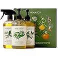 Koala Eco Natural Gift Set of 3 Includes: Kitchen Cleaner, Dish Soap, Hand Wash, Beautifully Packaged, Plant-Based with Australian Lemon Eucalyptus, Lemon Myrtle & Rosemary Essential Oil, 16 oz