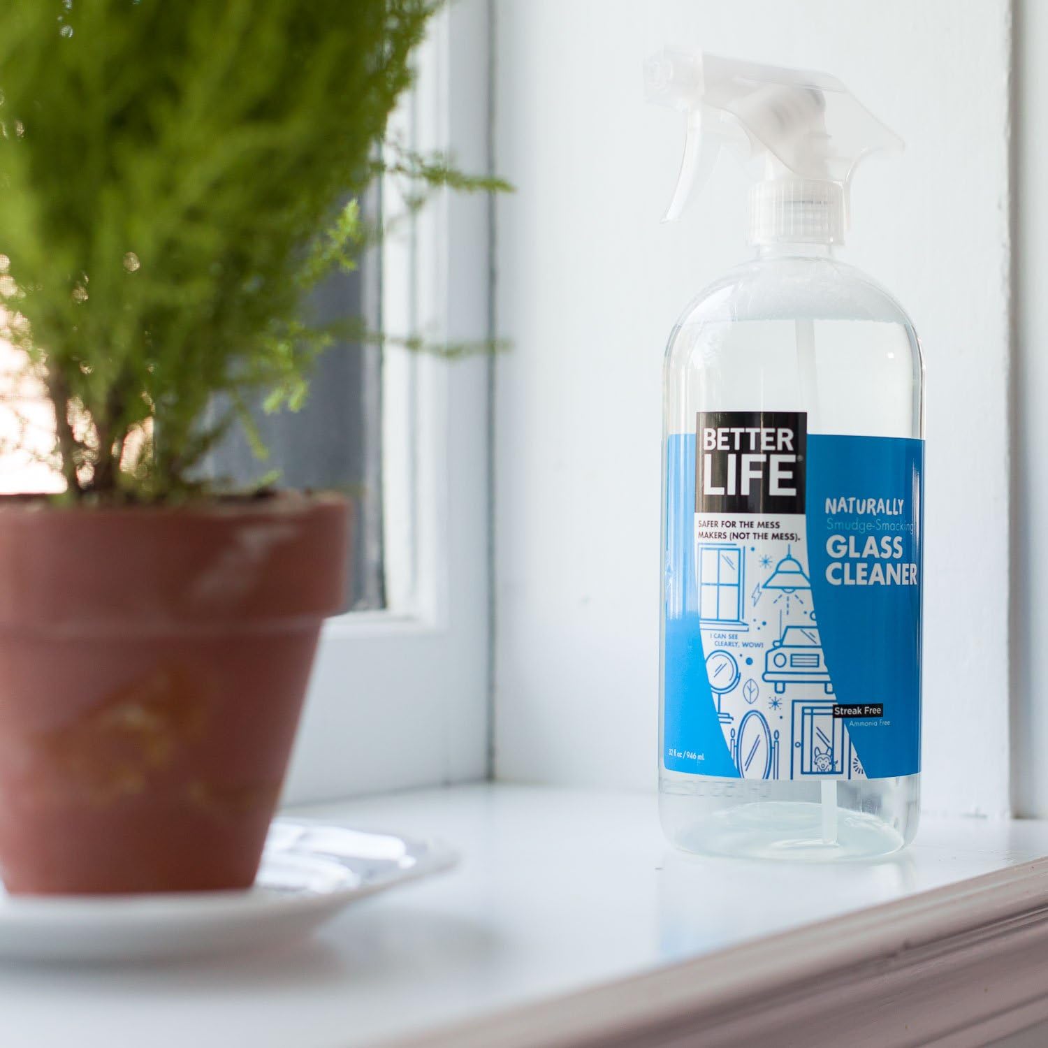 Better Life Natural Streak Free Glass Cleaner, 32 Ounces (Pack of 2), 24425: Health & Personal Care