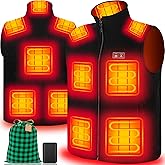 yeyeeyyee Upgraded Heated Vest For Men With Battery Pack Included, Warm Rechargeable Polar Fleece Mens Heated Vest S-3XL