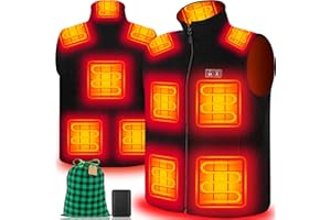 yeyeeyyee Upgraded Heated Vest For Men With Battery Pack Included, Warm Rechargeable Polar Fleece Mens Heated Vest S-3XL