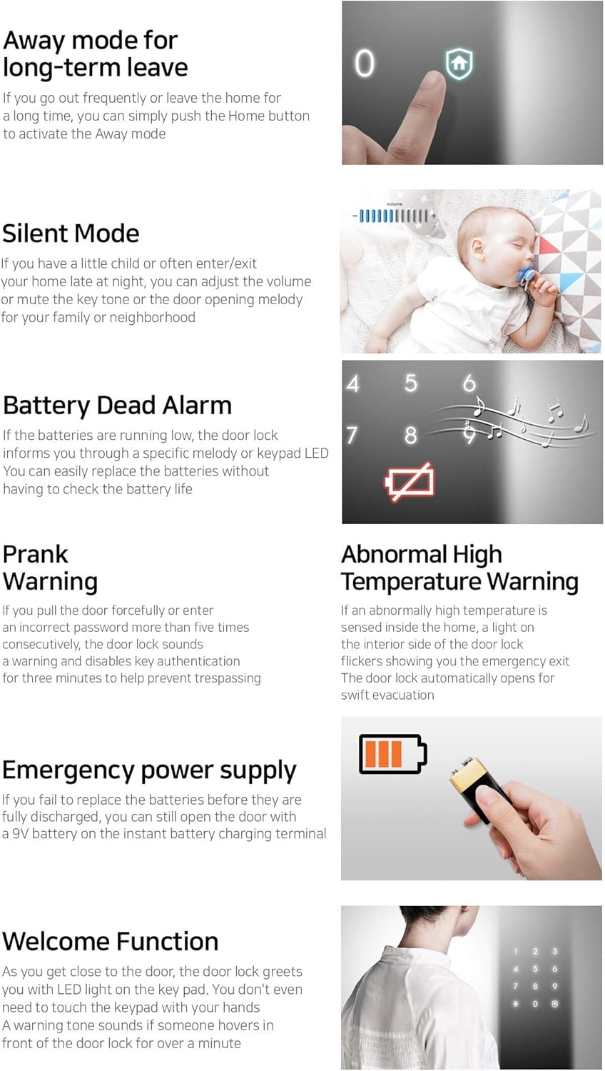 Detailed dimensions of the Samsung Digital Door Lock and AML-320 mortise