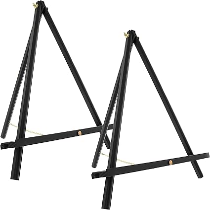 Large Black Wood Display Stand 