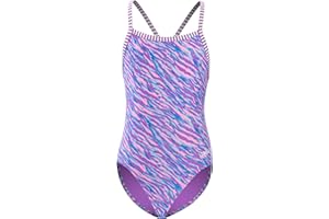 Dolfin Uglies Girls' One Piece Swimsuit - Athletic Practice Suit with Criss-Cross Straps