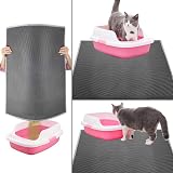 Pieviev Cat Litter Mat Large 61x38cm Double Layer Honeycomb EVA Grey view 7