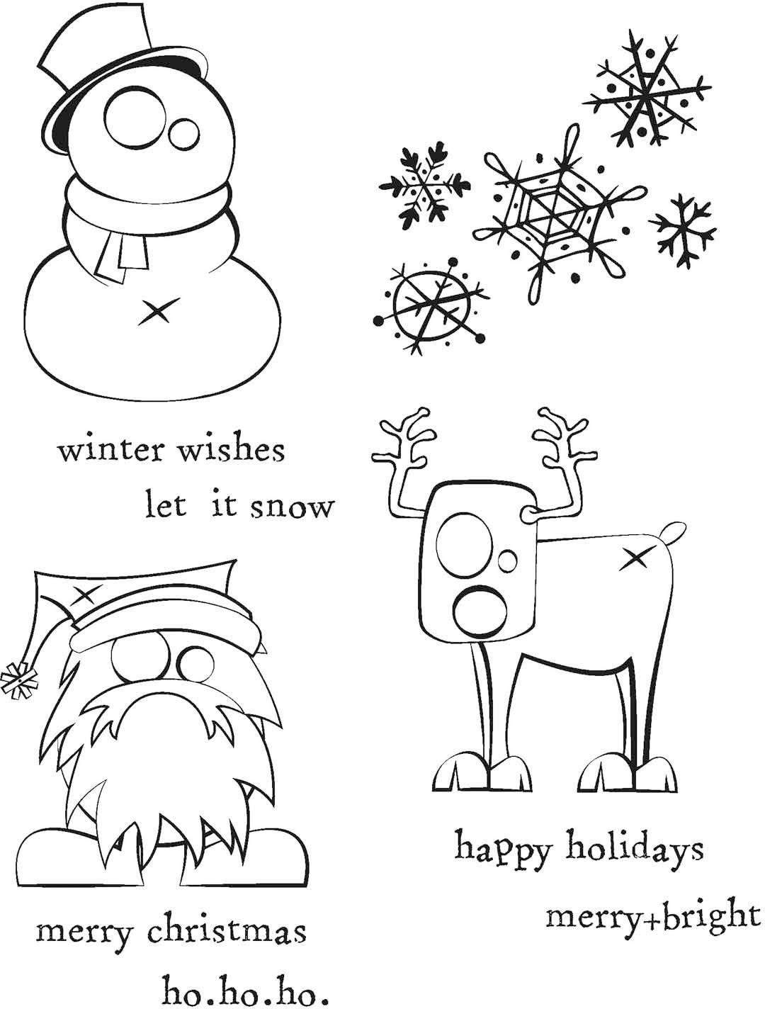 Cling RBBR Stamp Set Merry MISF