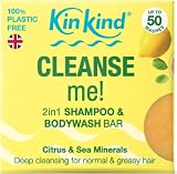 KinKind CLEANSE Me 2in1 Shampoo Bar - Natural, Vegan, UK Made, 50 Washes