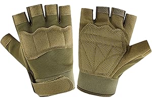 GREUS Kids Tactical Half Finger Riding Bike Gloves Anti-Slip Military Outdoor Training Cycling Camo Sports Gloves for Boys 8-10