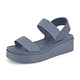 CUSHIONAIRE Women's Pilar stretch platform sandal