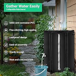 FAMIROSA 50 Gallon / 200L Collapsible Rain
