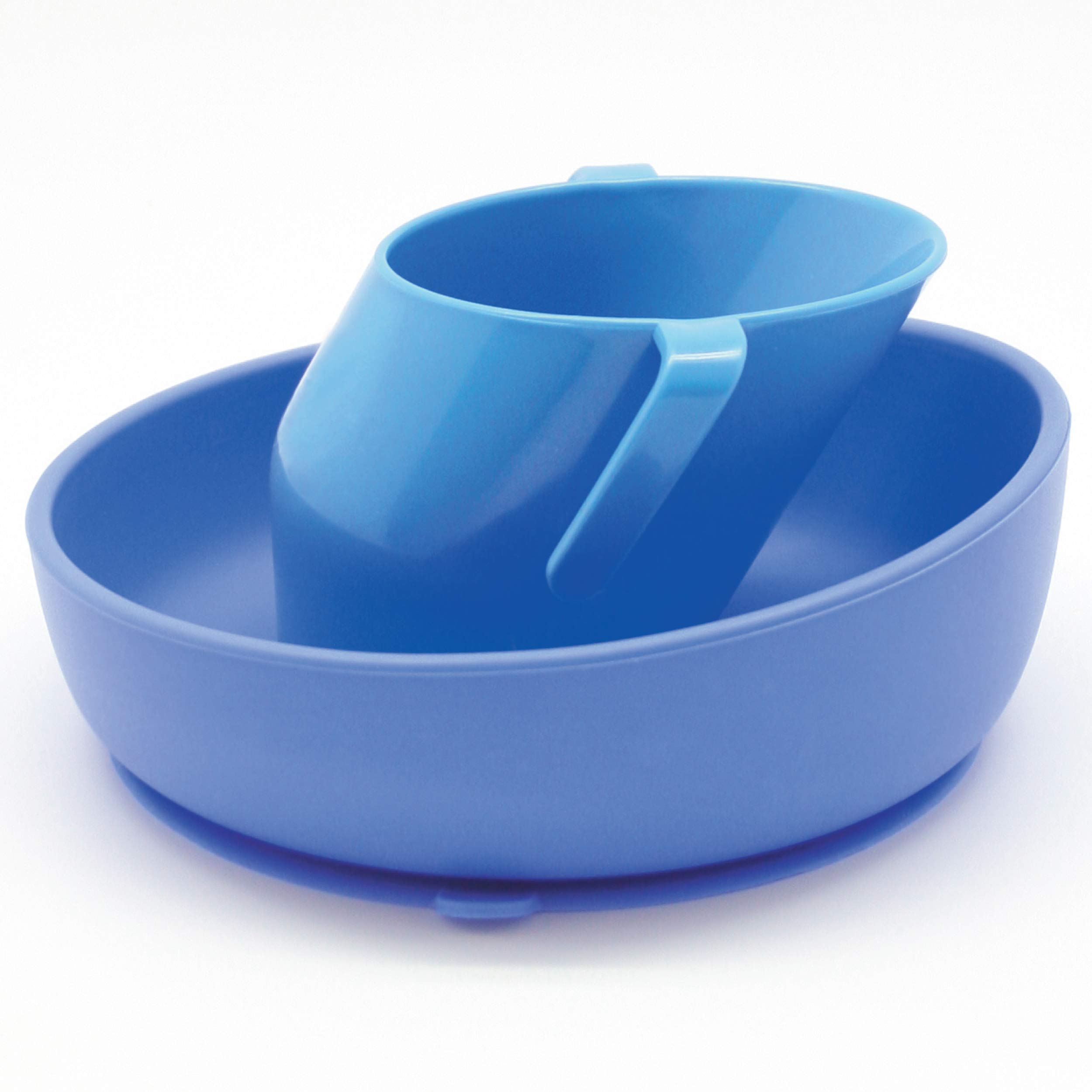 Doidy Trainer Cup and Weaning Bowl Set, for Baby 3months+ Mealtime (Cup + Bowl, Blue) — image 1
