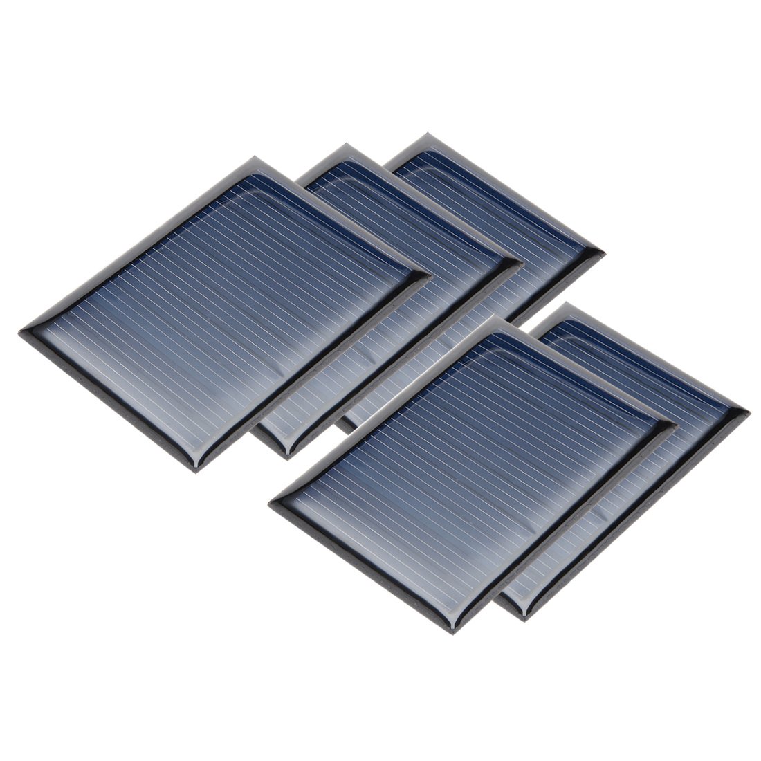 sourcingmap 5Pcs 5V 50mA Poly Mini Solar Cell Panel Module DIY for Phone Light Toys Charger 60mm x 44mm