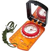 Sportneer Compass Hiking Survival, Camping Accessories Orienteering Compass with Mirror Boy Scout Compass for Kids Gifts Hiking Camping Backpacking Map Navigation