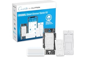 Lutron Caseta Original Smart Dimmer Switch Kit w/ Hub, with Pico Remote, Wallmount Bracket, & Smart Hub, Works with Alexa, Apple Home, Google Home, 3 Way, 150W, No Neutral Req, P-BDG-PKG1W-A