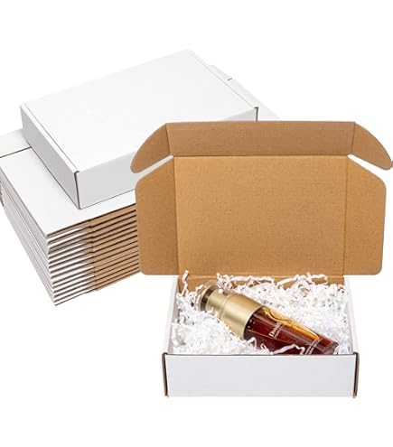 Embalaje Paquetes Pequeños Cajas De Envío Pequeñas - Pack 40 Unidades 17.7x12.7x12.7 Cm - Cartón Corrugado Blanco Para Negocios Y Regalos 40 Cajas Cartón Corrugado Blanco
