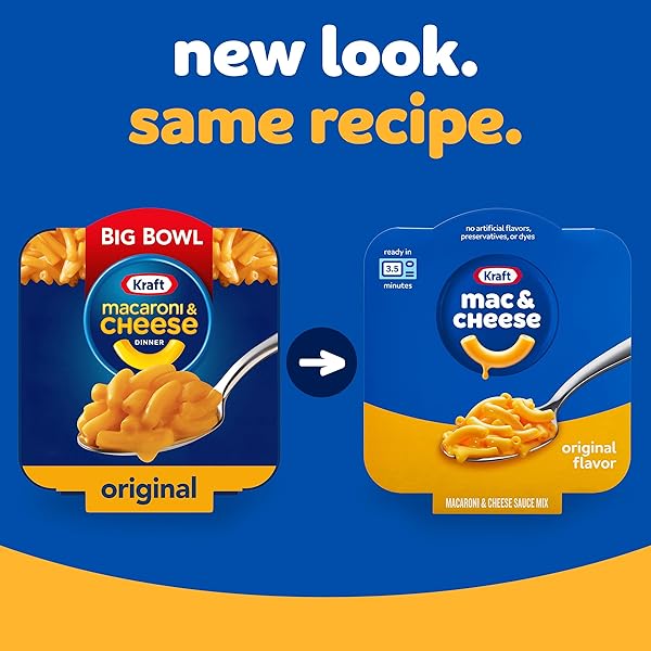 KRAFT ORIGINAL MAC & CHEESE MACARONI AND CHEESE DINNER BIG BOWL DINNER, 3.5 OZ TRAY