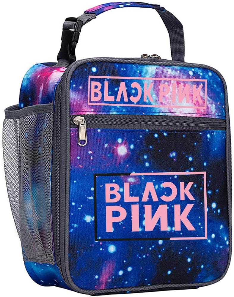 Gogofuture Blackpink Lunch Bag Inner Mesh Bag Insulation Lunch Bag Waterproof with Adjustable
