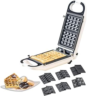 Rosenstein & Söhne Waffeleisen: 6in1-Snack-Maker, auswechselbare Formen, antihaftbeschichtet, 700 Watt (Snackmaker)