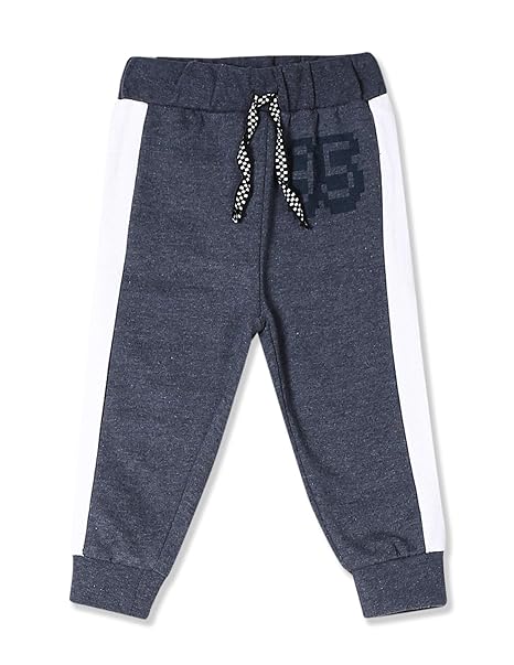 Donuts Baby Boys Regular fit Joggers (279912065_Blue-Mel_6-9 Months)