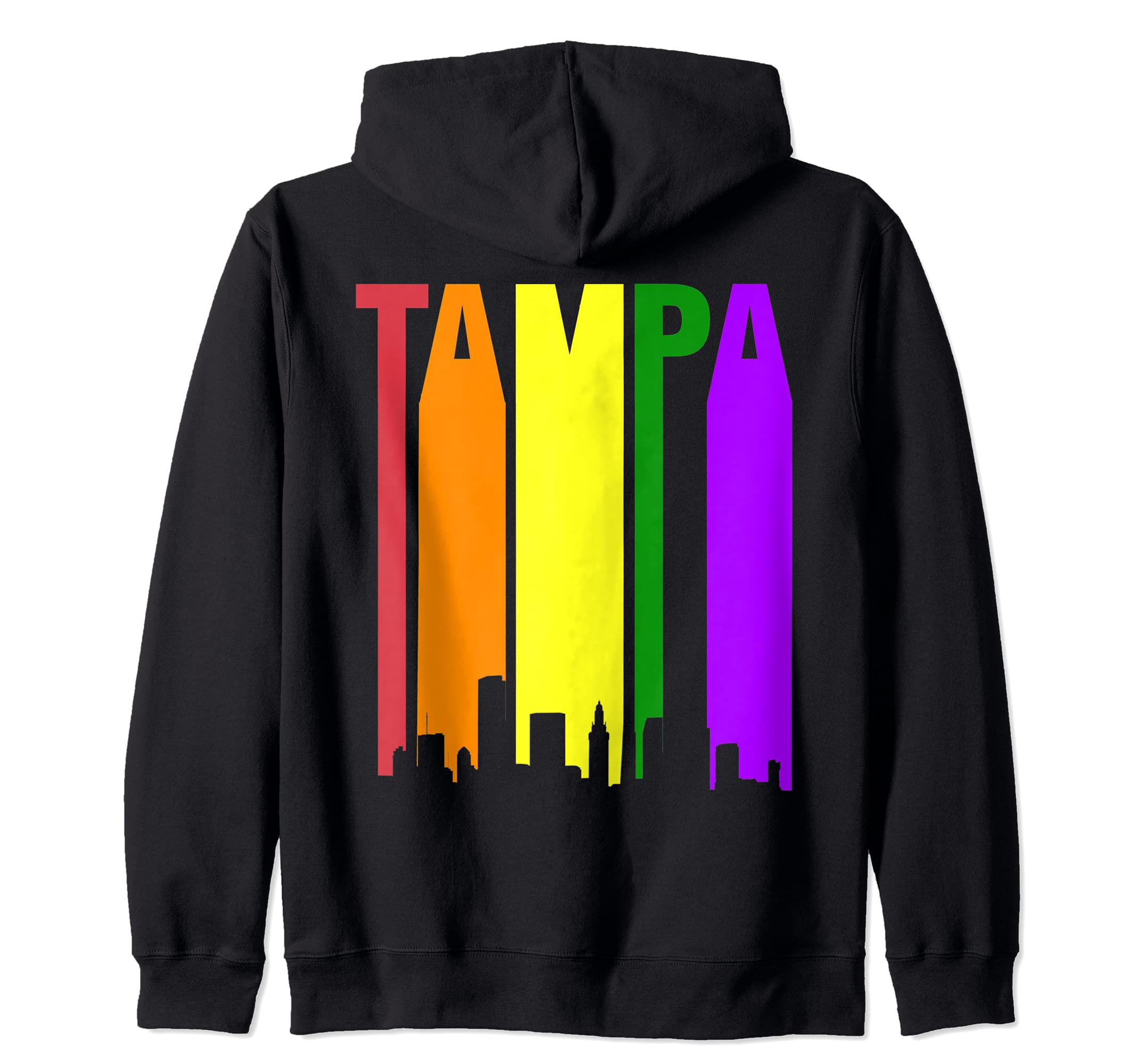 Tampa Florida Gay Pride Rainbow Zip Hoodie