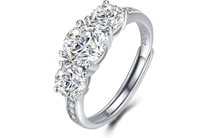 Atylyk 1 Carat Moissanite Engagement Ring Wedding Promise Platinum PlatedSterling Silver Solitaire Rings for Women