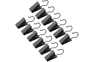 JANYUN 120 Pack Clip Hook Set Stainless Curtain Clips for Curtain Photos Home Decoration Art Craft Dispaly Hang Clip (Black)