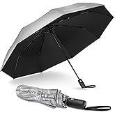 NINEMAX UV Umbrella for Sun Protection UPF 50+, 46 Inch Travel Compact Sun Umbrellas UV Blocking Small Auto Open Personal Portable for Walking