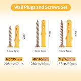 Norvens 116 Pcs Screws and Wall Plugs Set M6 M8 58/58 Bricks Concrete view 2