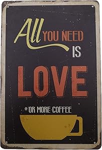 AIQIBAO Metal Vintage Tin Sign Decor-Coffee for Home Bar Pub Shop Funny Retro Wall Art Sign 12
