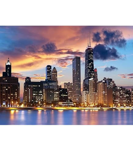 Dallas Texas Skyscraper Night View Photography Backdrop - 7x5ft In Bustling Night View Vinyl Photography Background Personal Portraits Wedding Photo