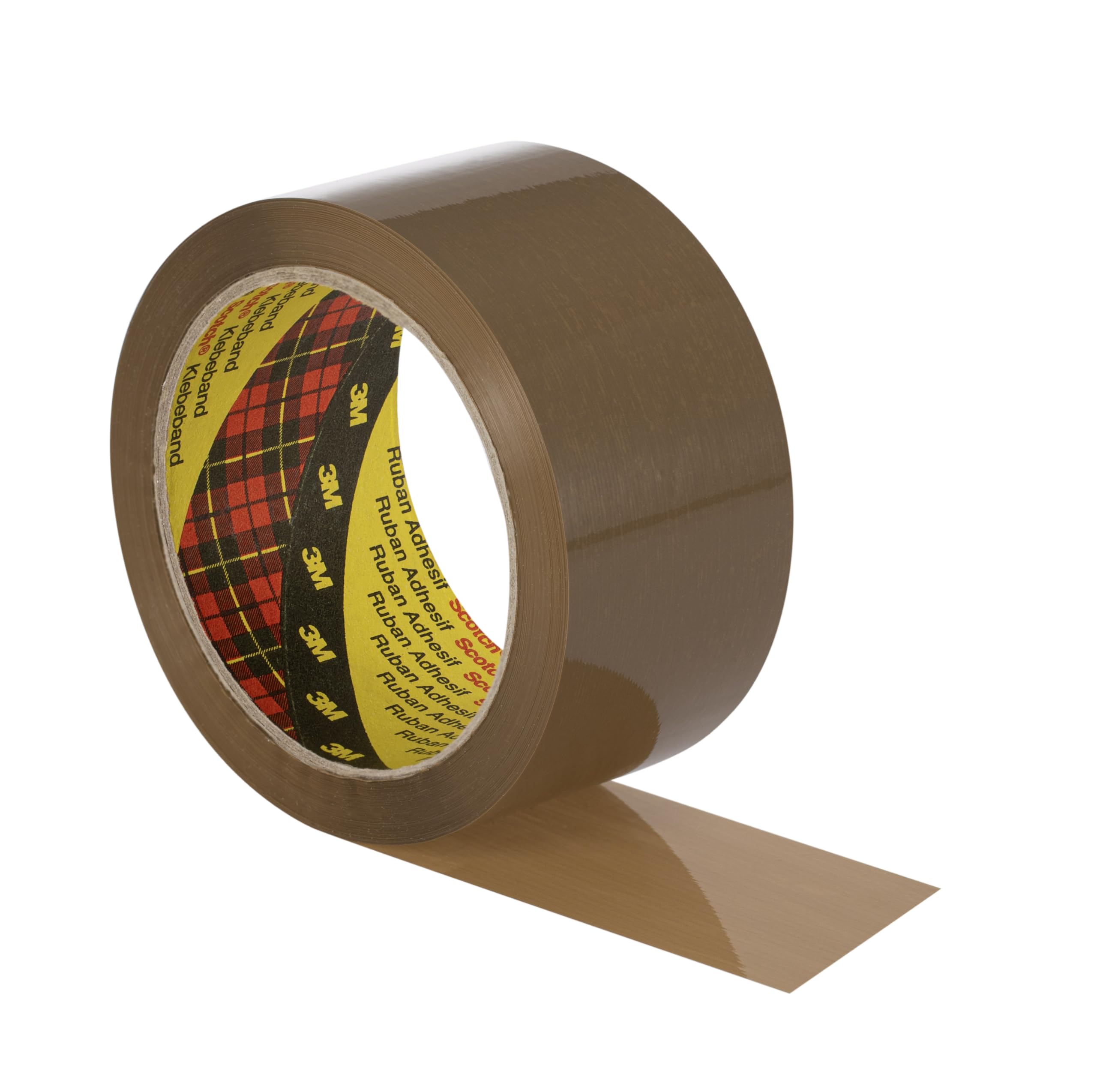 Scotch Packaging Tape Roll - Brown - 50 mm x 66 m, Pack of 3 - Ideal for Packing Boxes and Parcels