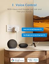 Meross Smart Plug Mini with Energy Monitoring 13A 2 Pack WiFi 2.4GHz view 3