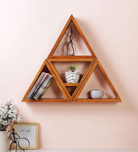 Mahima Handicraft Wall Shelf Rack Wall Decoration Intersecting