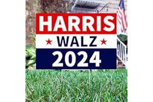 Probsin Harris Walz 2024 Yard Sign Double Sided 12" x 17" Signs Support Harris Walz for President VP Election Sign Outdoor Decorations for Indoor Outdoor Lawn, Garden, Window, Party Supplies