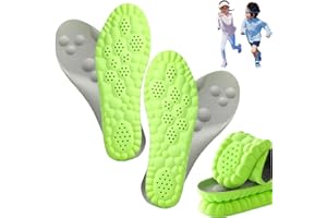 2Pair Insoles Kids Youth, Breathable Soft Foam Shoe Insoles, New 4D Cloud Sport Insole with Arch Support & Shock Absorption, 