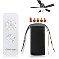 Universal Ceiling Fan Remote Control Kit with Light and Timing, 3-in-1 Ceiling Fan Light for Ceiling Fan Lamp Remote Controller Transmitter and Receiver for Home Office Hotel Restaurant(1-Pack)