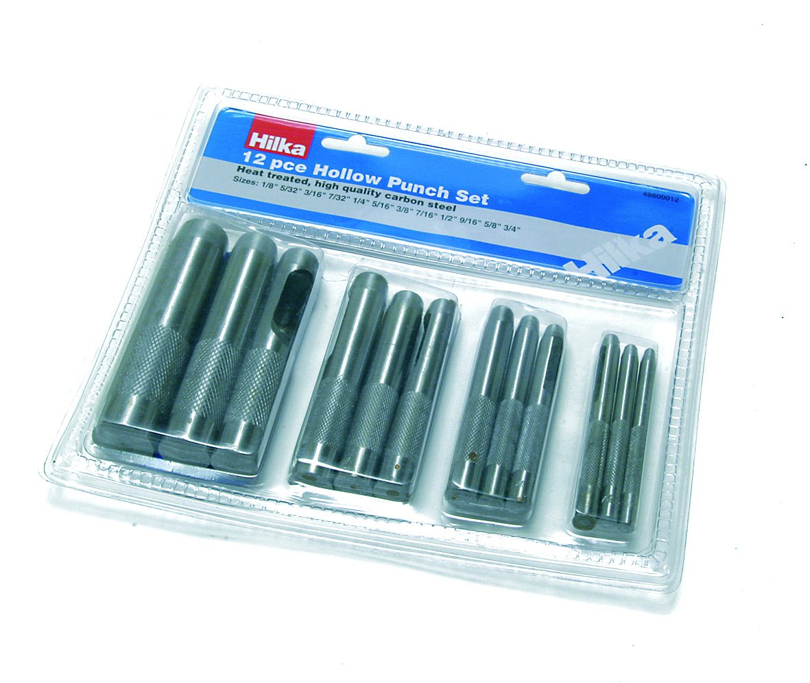 Hilka 49800012 Hollow Punch Set, 12 Pcs